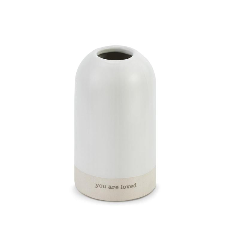 Mini Ceramic Vase with thoughtful phrase - perfect for gift-giving!
