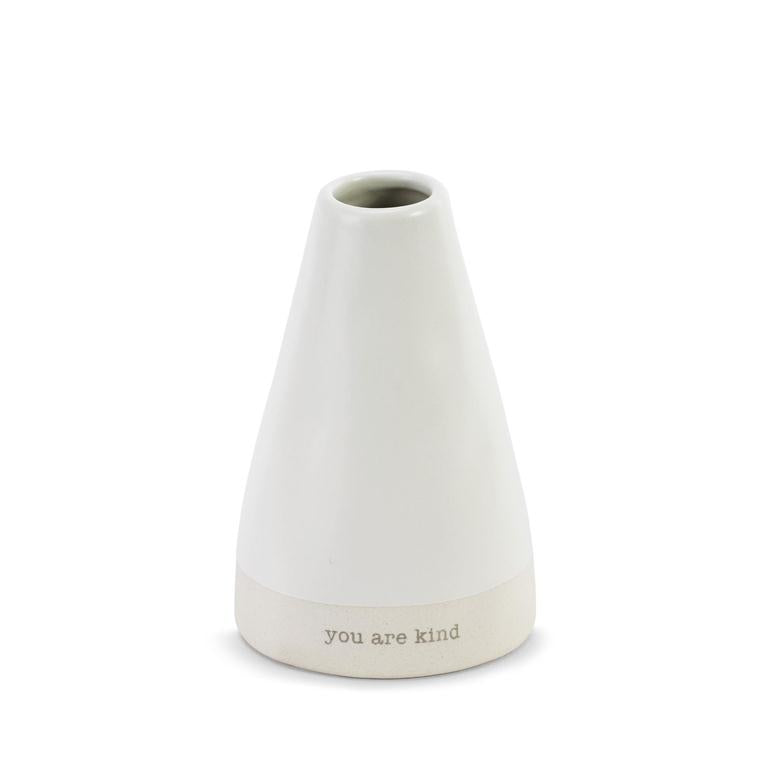 Mini Ceramic Vase with thoughtful phrase - perfect for gift-giving!