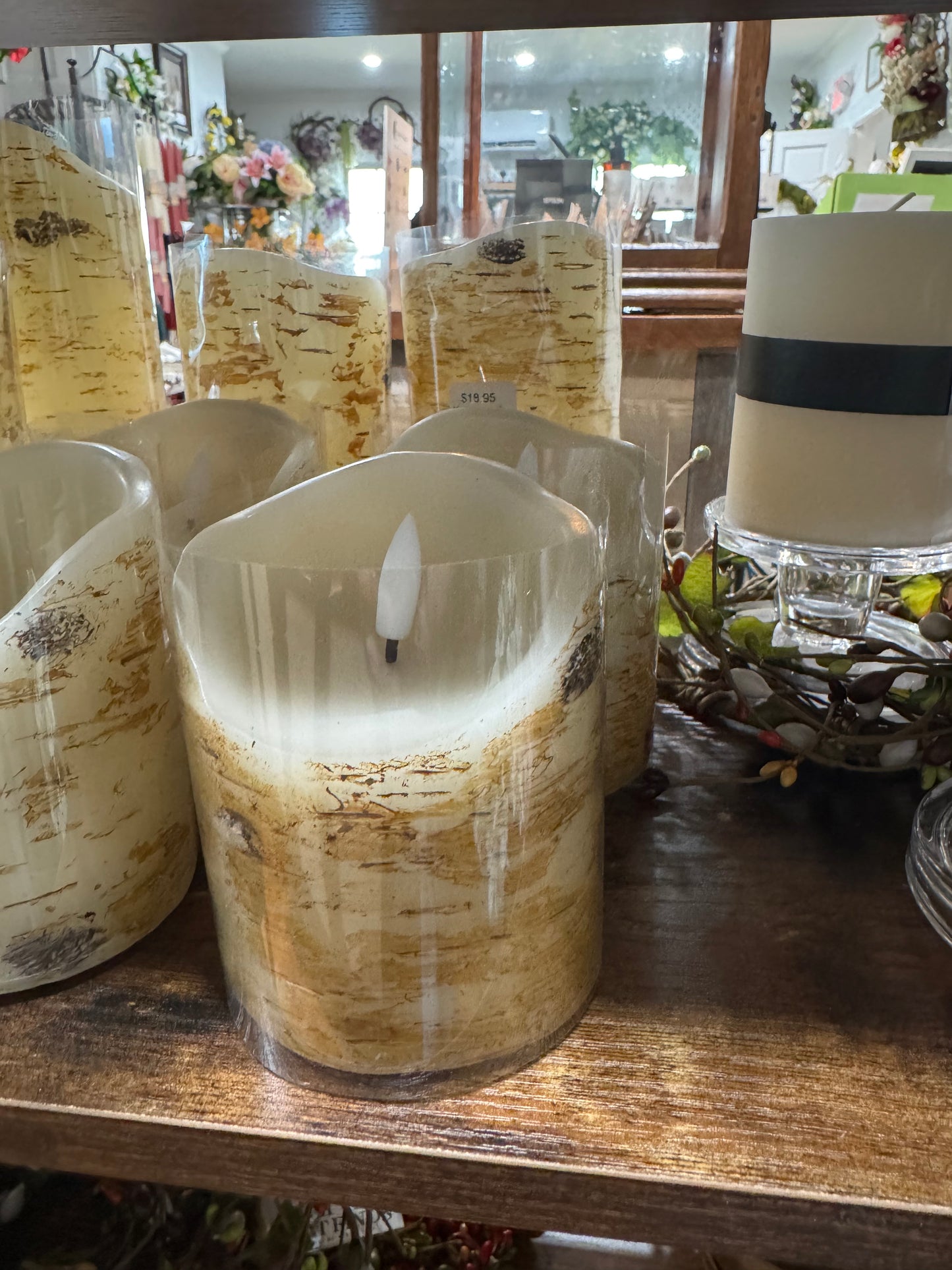 Birch LED Pillar Candle