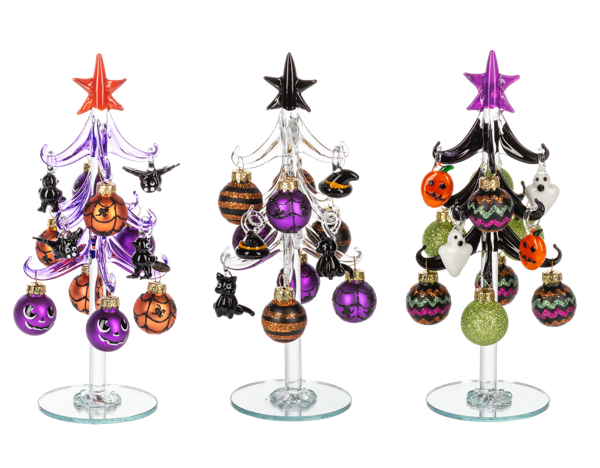 Halloween Tree with Ornament Set