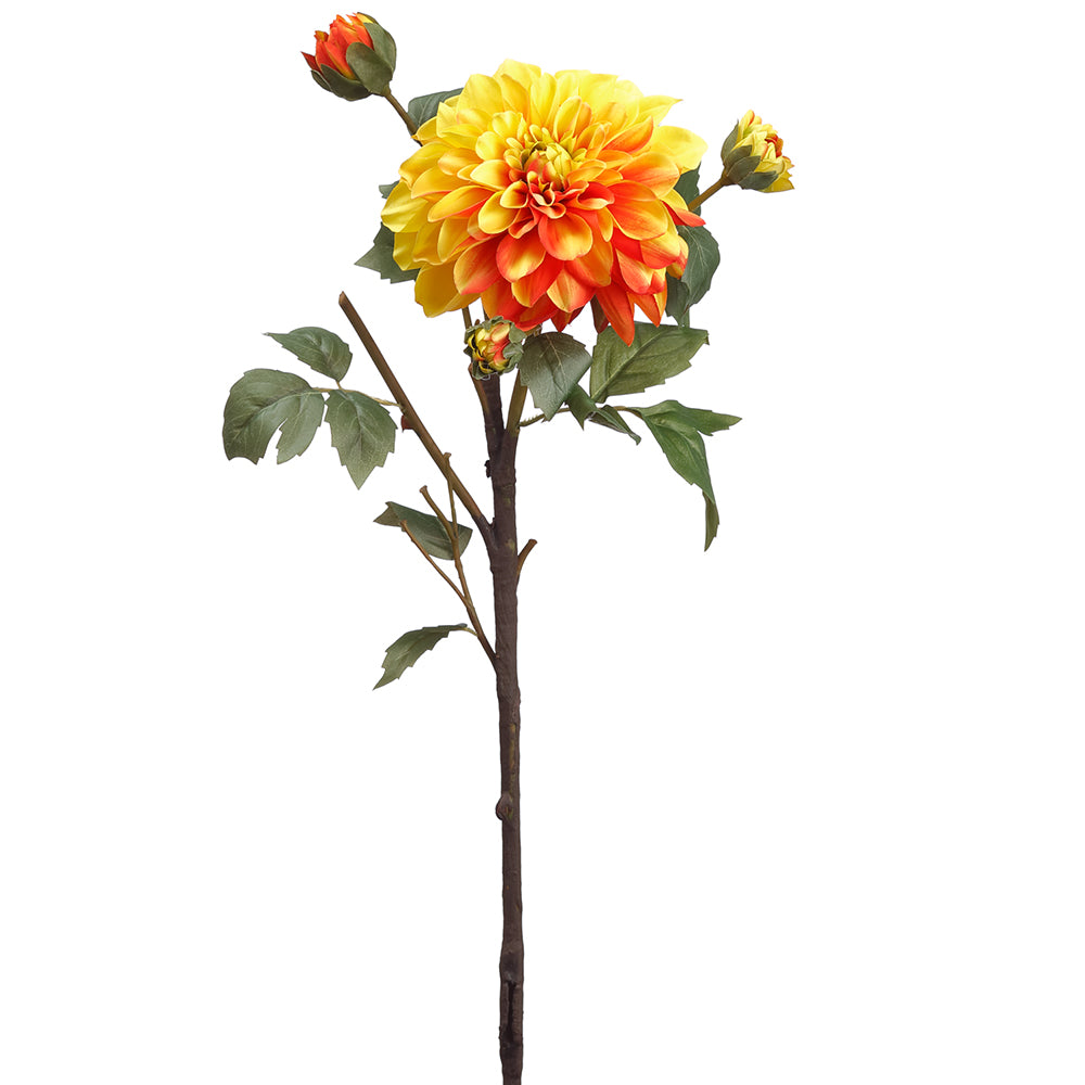 23.5” Yellow/Orange Dahlia Spray