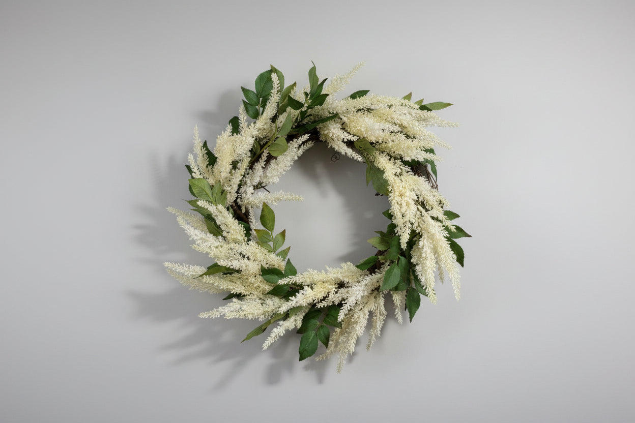 White Astilbe Wreath