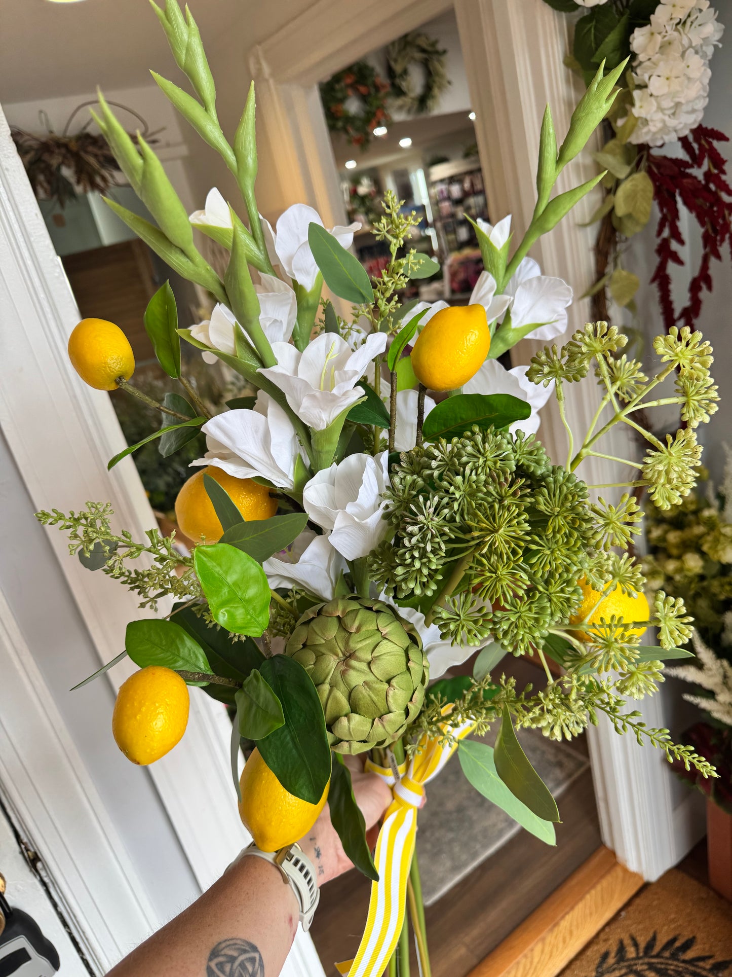 Summer Lemons and Gladiolus Bouquet