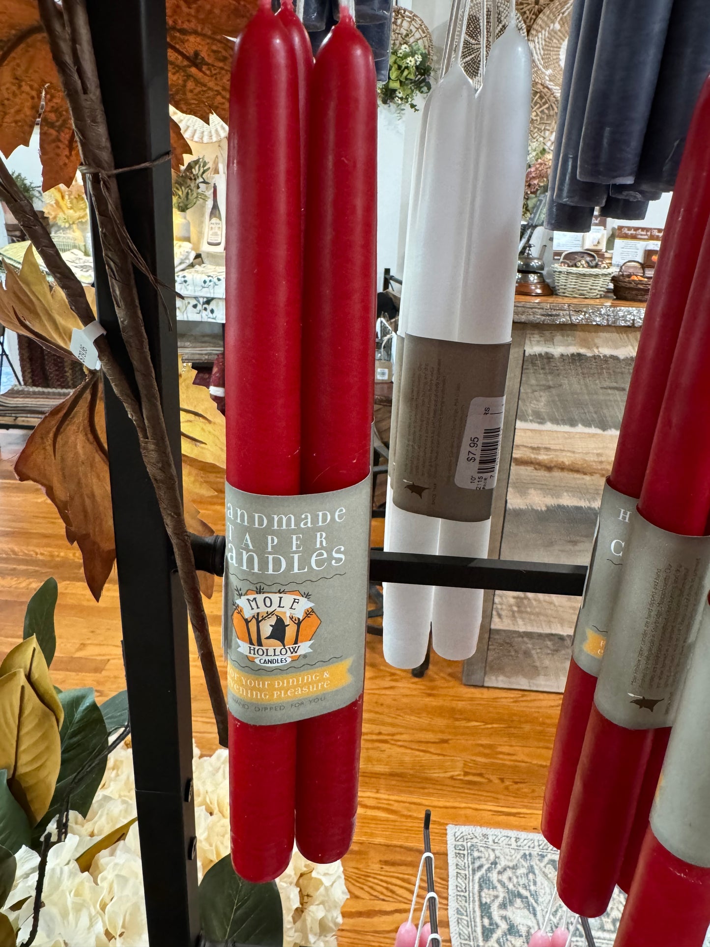 Mole Hollow Taper Candle (pair)