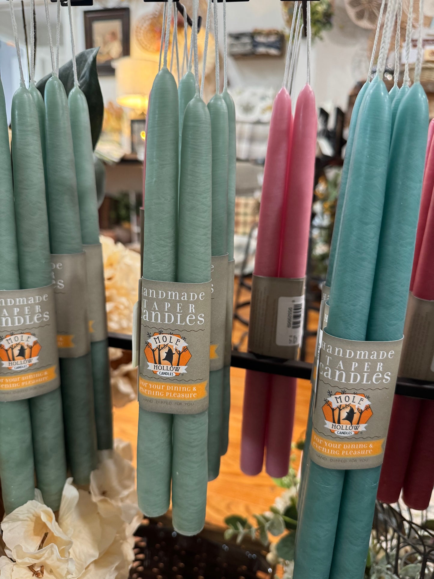 Mole Hollow Taper Candle (pair)