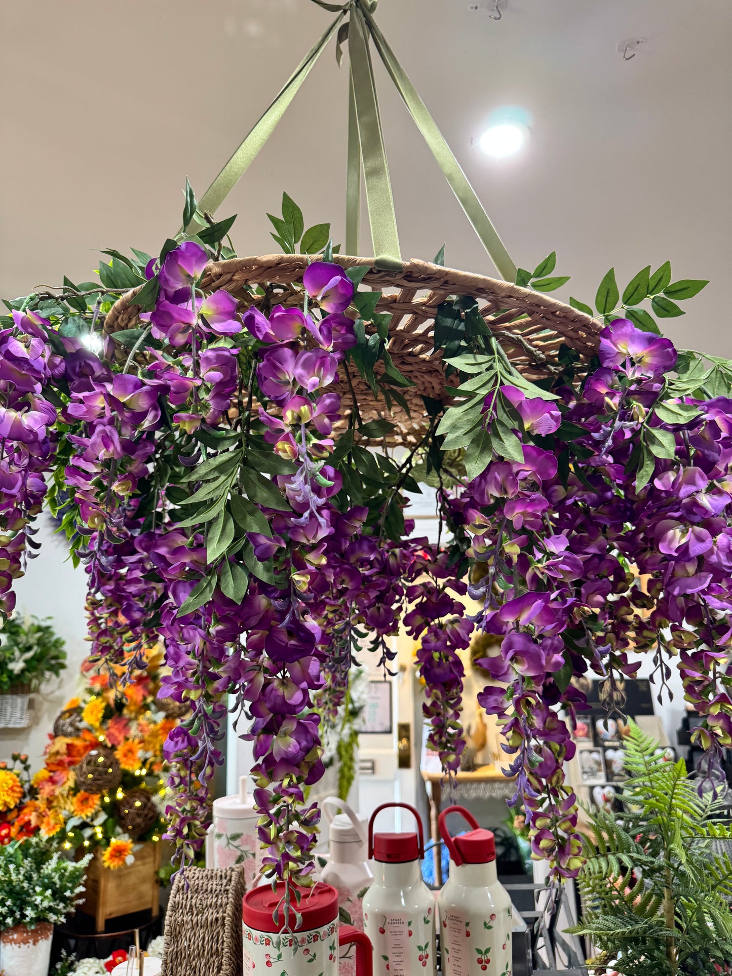 Romantic Wisteria Chandelier Wreath