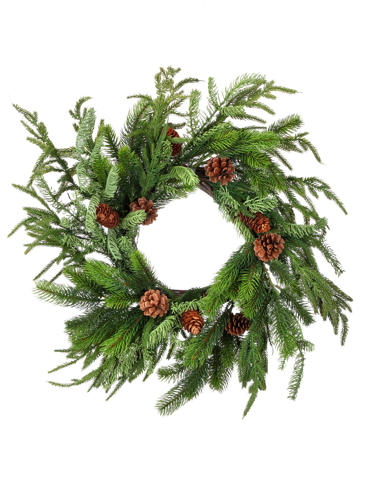20"REAL TOUCH NORFOLK/SPRUCE/JUNIPER WREATH
