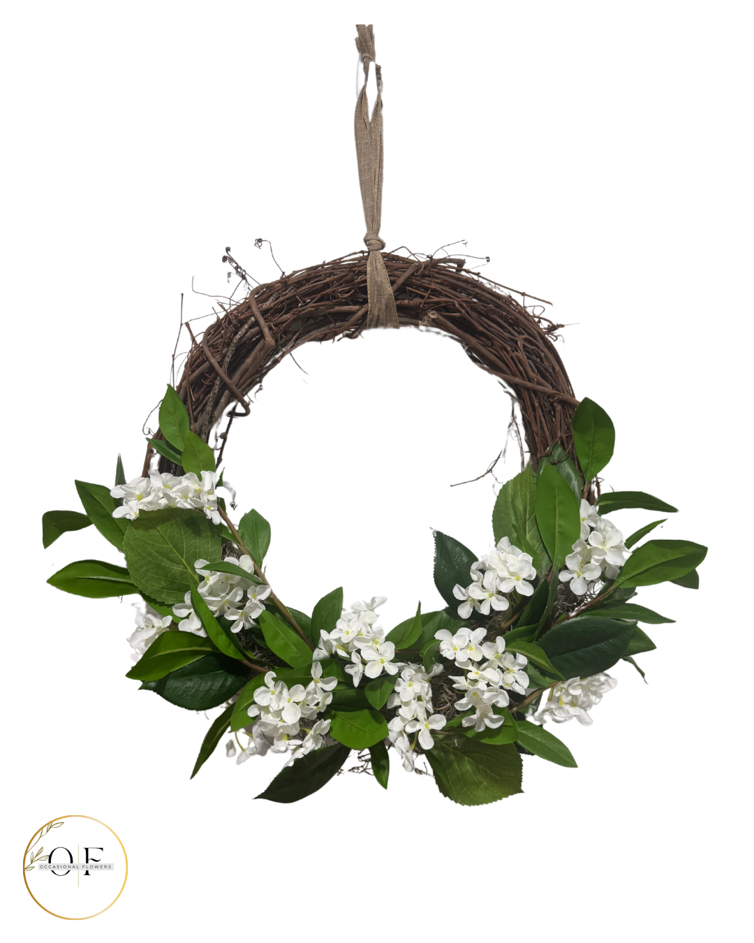 White Hydrangea Wreath