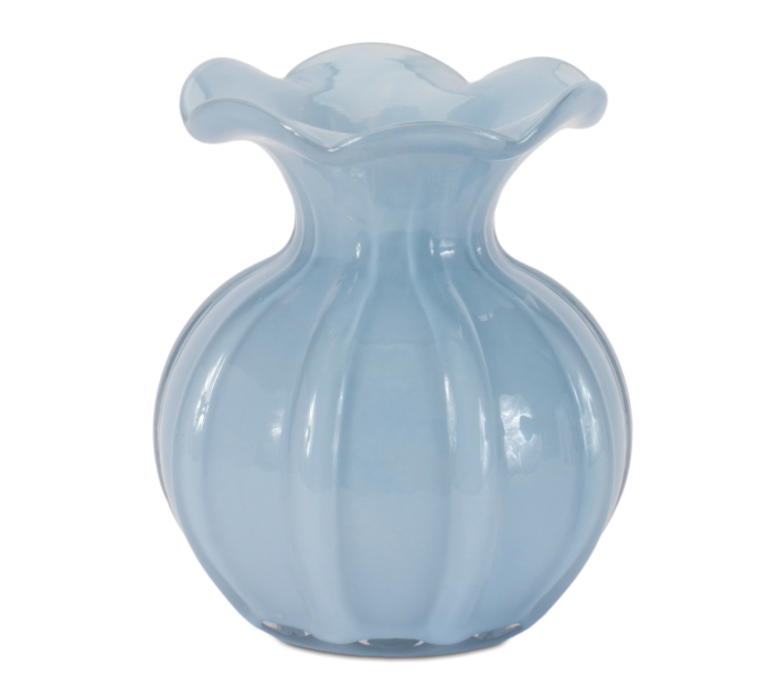Glass Vase with graceful curved top