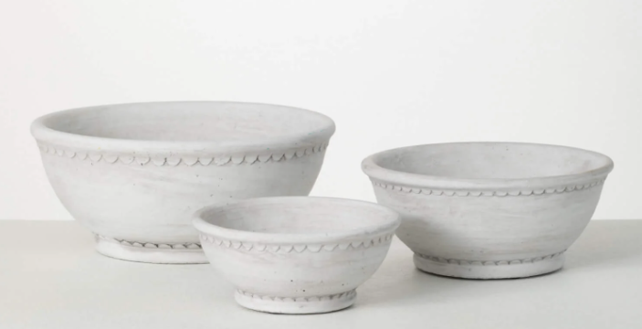 Whitewashed Garden Planter