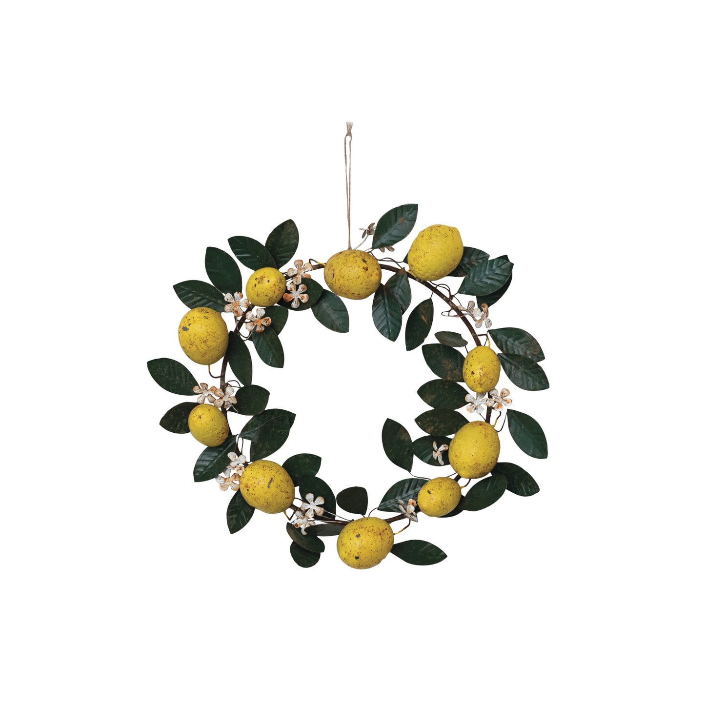 Hand-Painted Metal Vintage Reproduction Toleware Wreath
