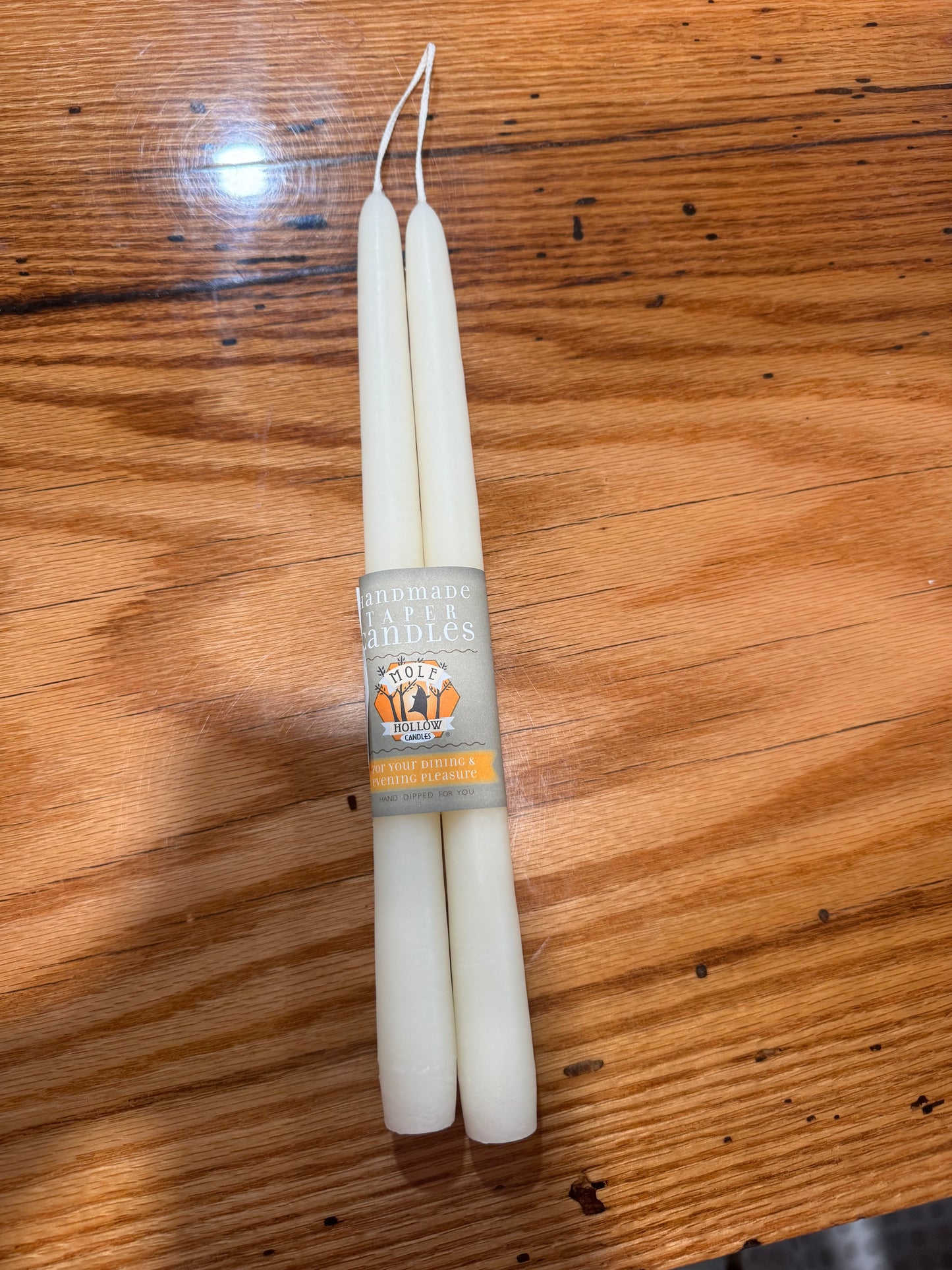 Mole Hollow Taper Candle (pair)