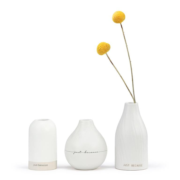 Mini Ceramic Vase with thoughtful phrase - perfect for gift-giving!