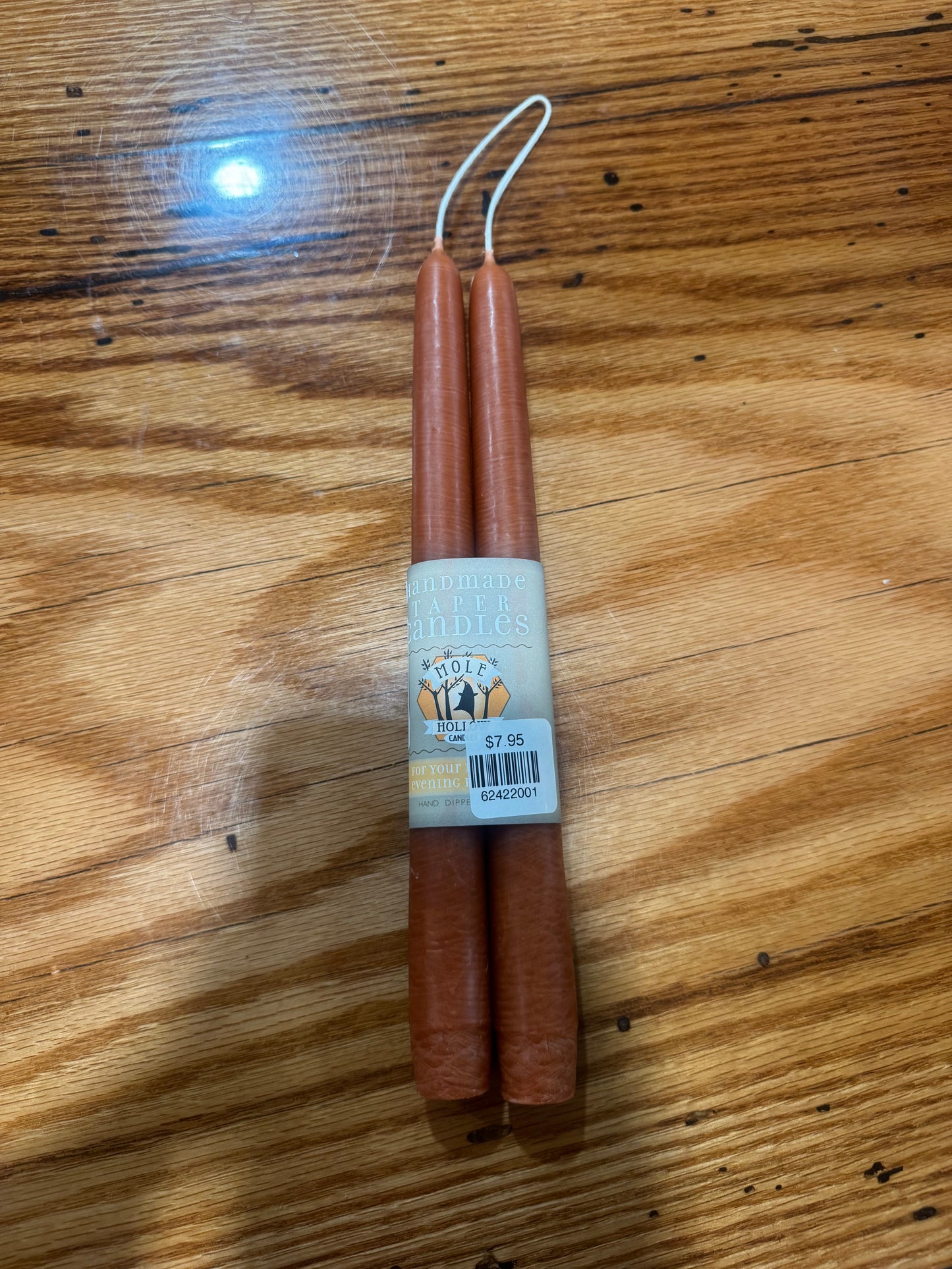 Mole Hollow Taper Candle (pair)