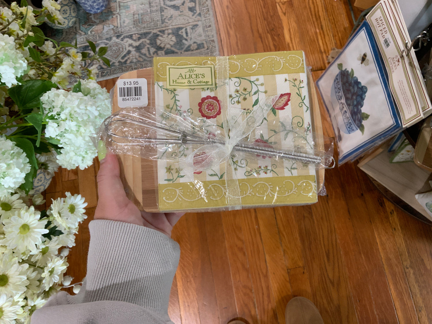 Mini Cutting Board and Cocktail Napkin Gift Set