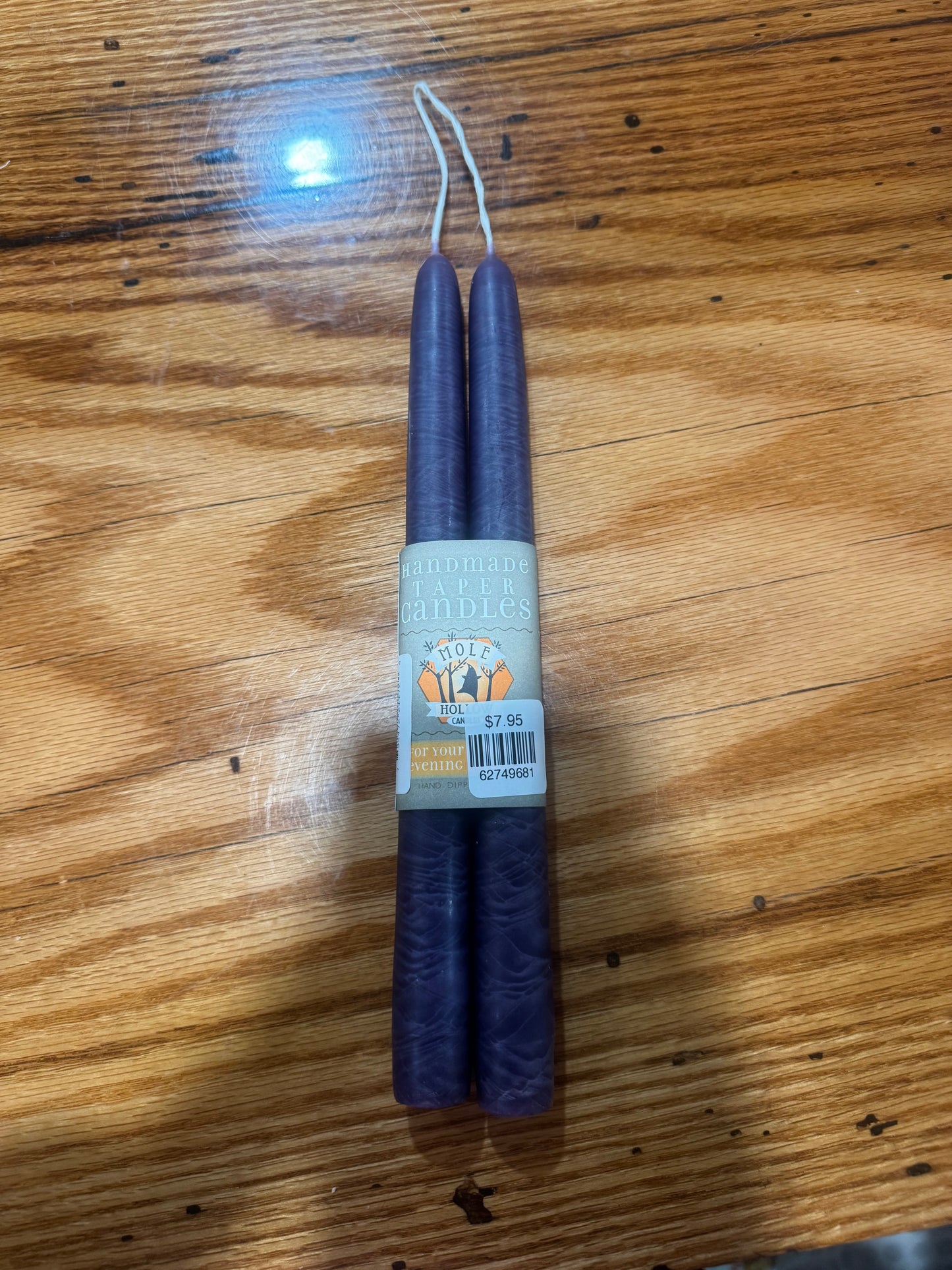 Mole Hollow Taper Candle (pair)
