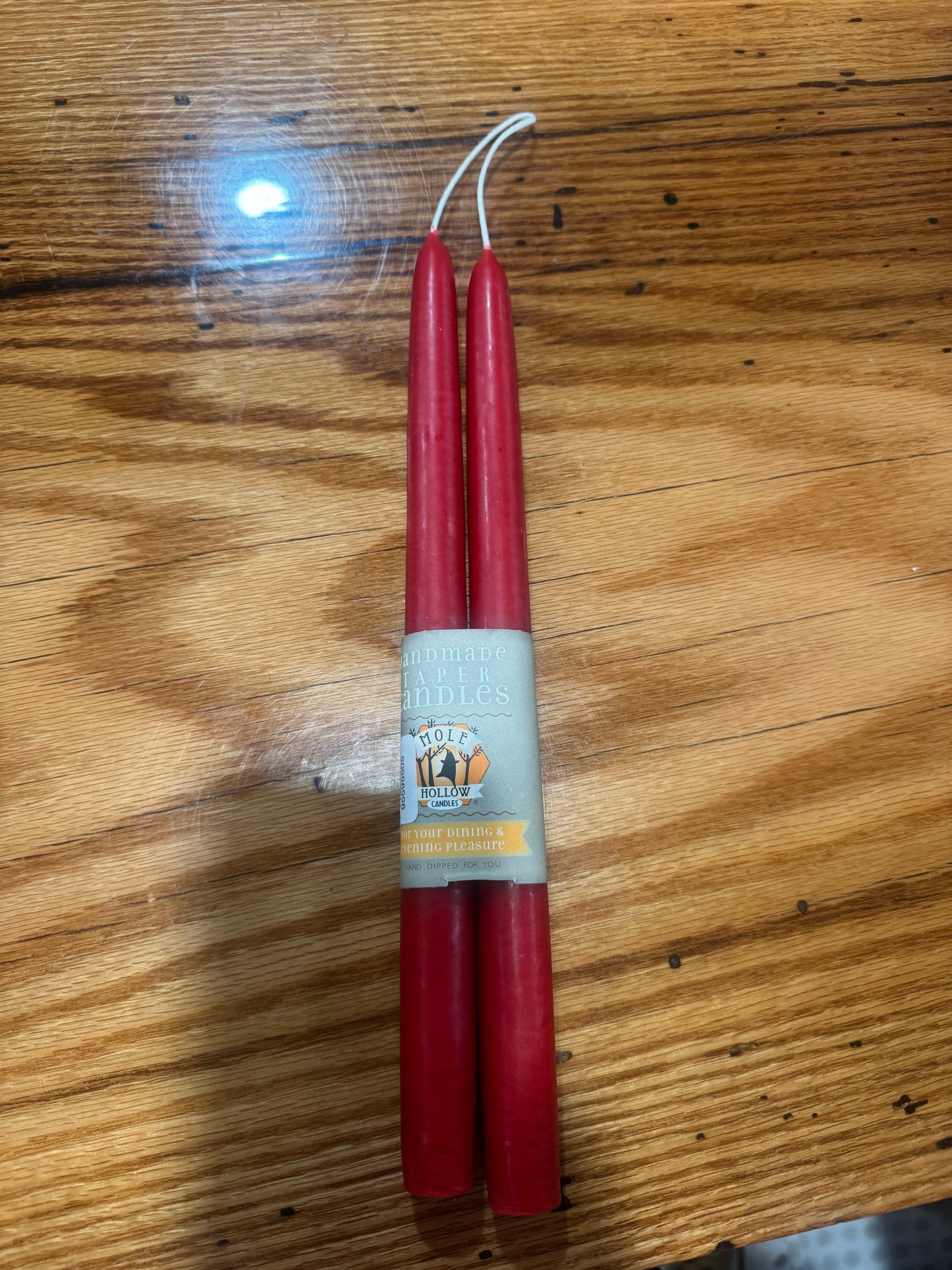 Mole Hollow Taper Candle (pair)