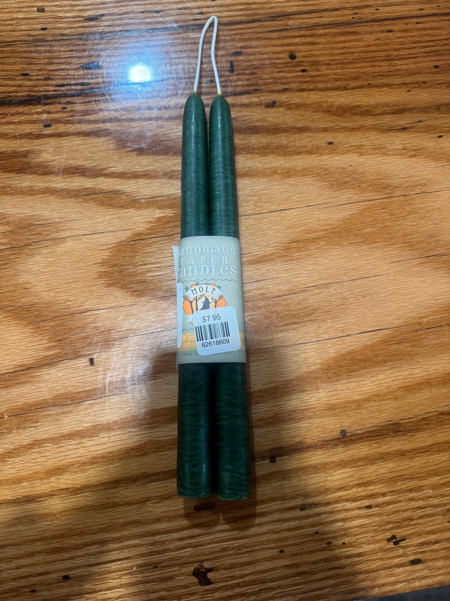 Mole Hollow Taper Candle (pair)