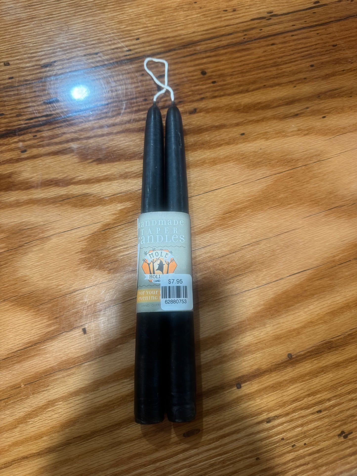 Mole Hollow Taper Candle (pair)