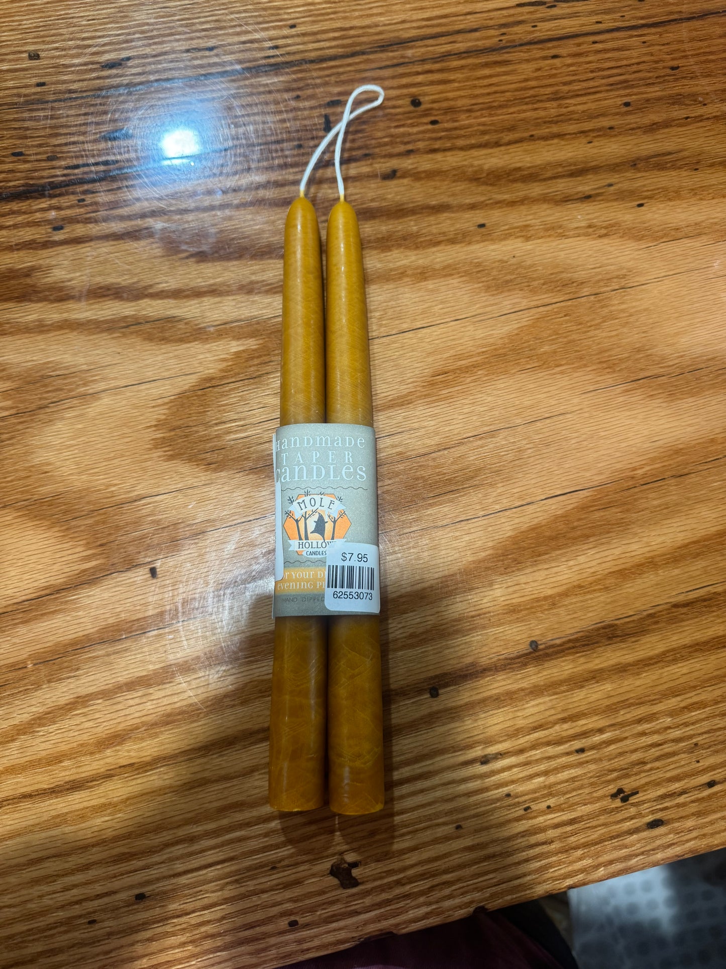 Mole Hollow Taper Candle (pair)