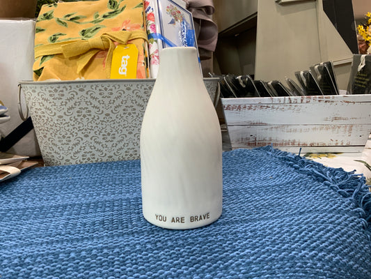 Mini Ceramic Vase with thoughtful phrase - perfect for gift-giving!