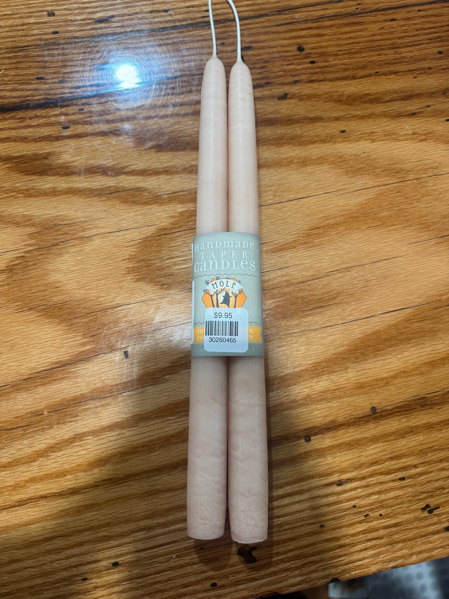Mole Hollow Taper Candle (pair)