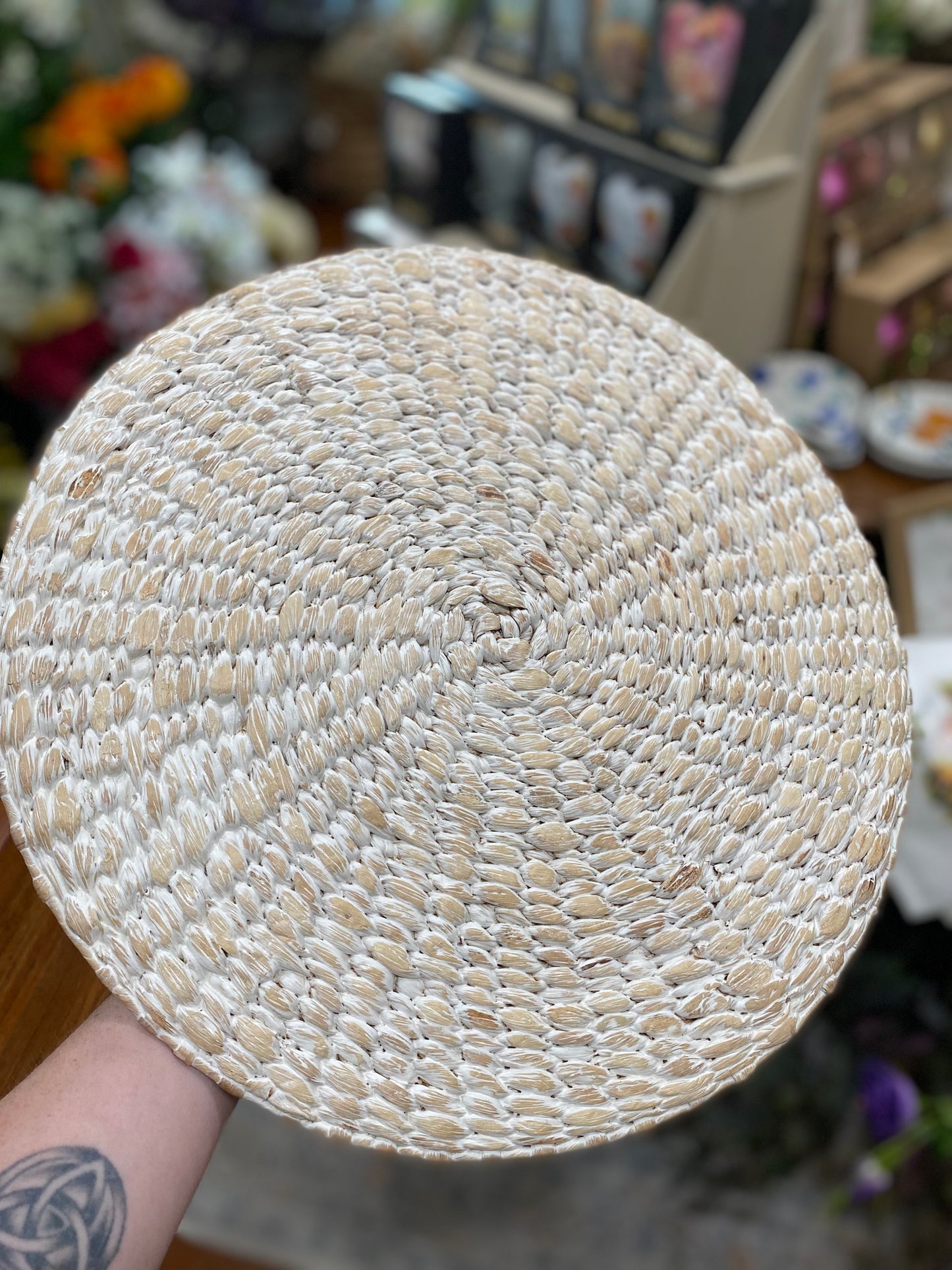 Braided Hyacinth Placemat White