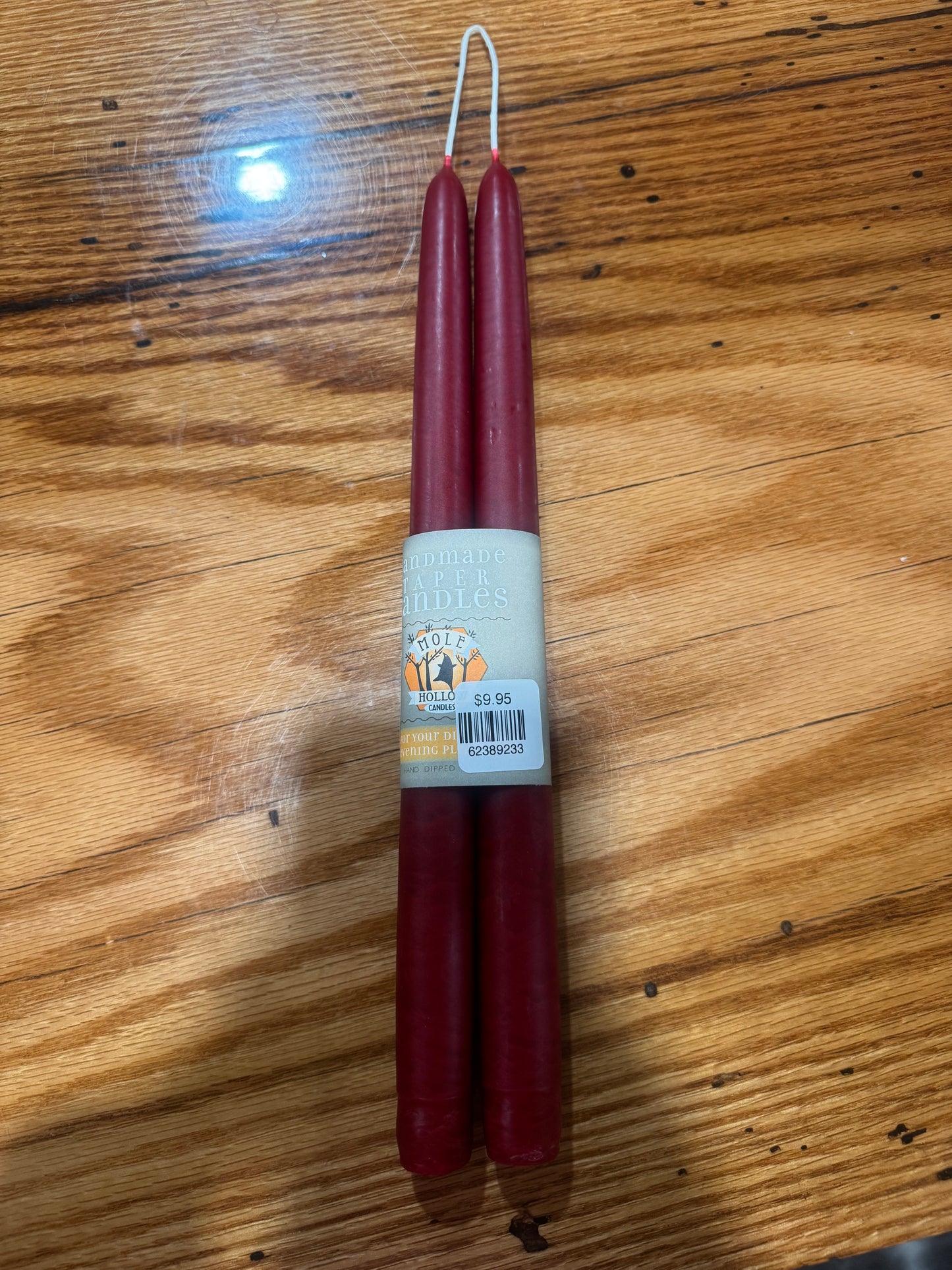 Mole Hollow Taper Candle (pair)