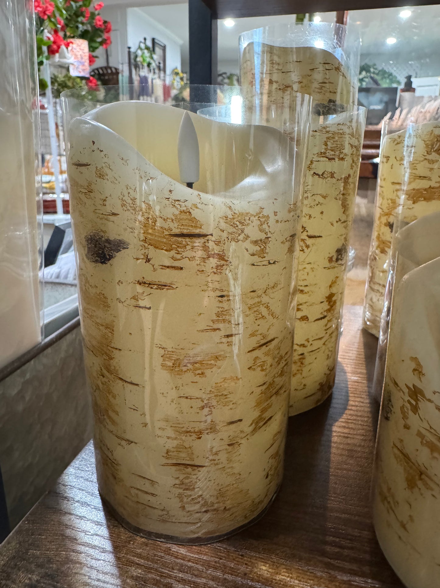 Birch LED Pillar Candle
