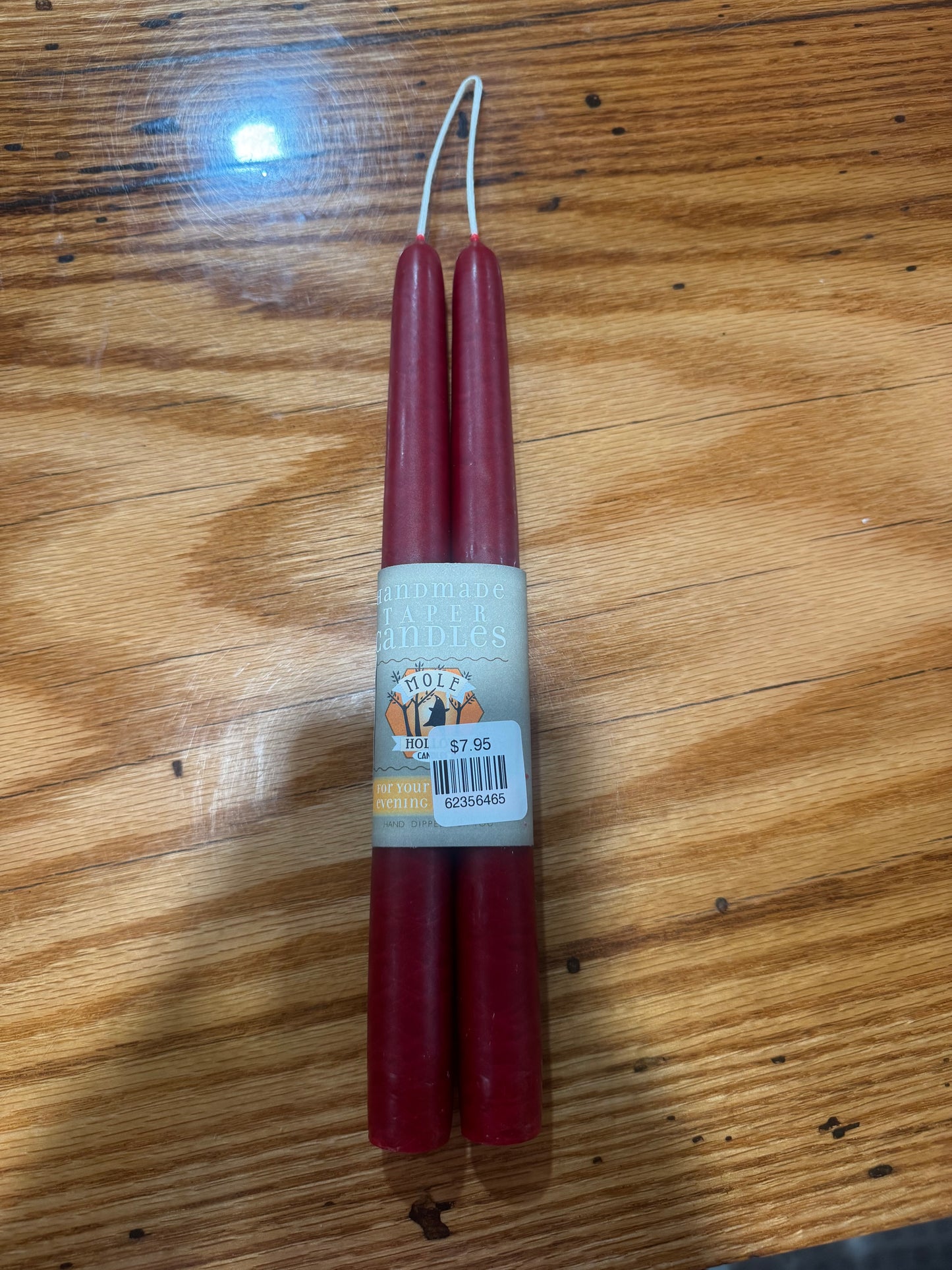 Mole Hollow Taper Candle (pair)