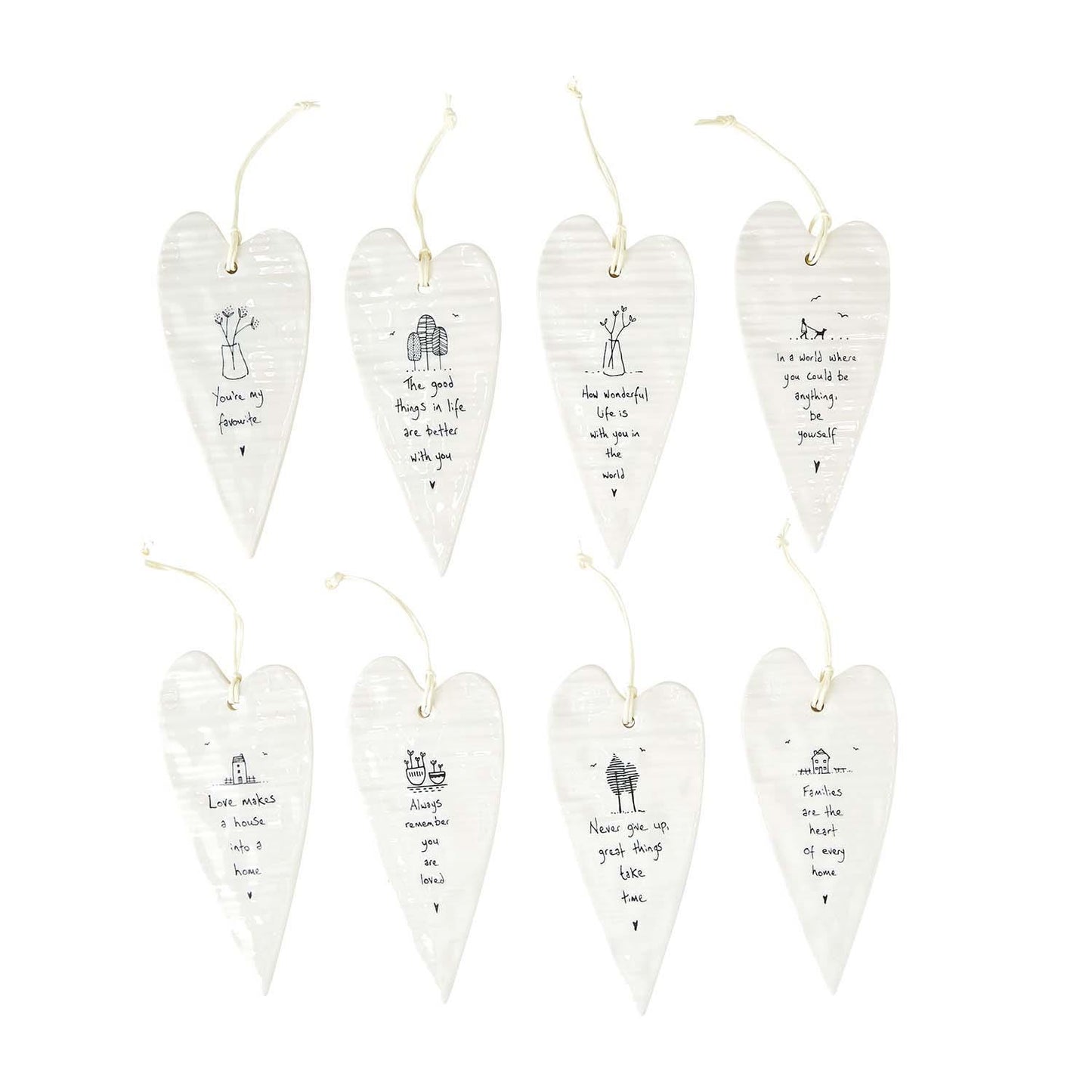 Heart Hanging Tag - 8 Assorted Designs