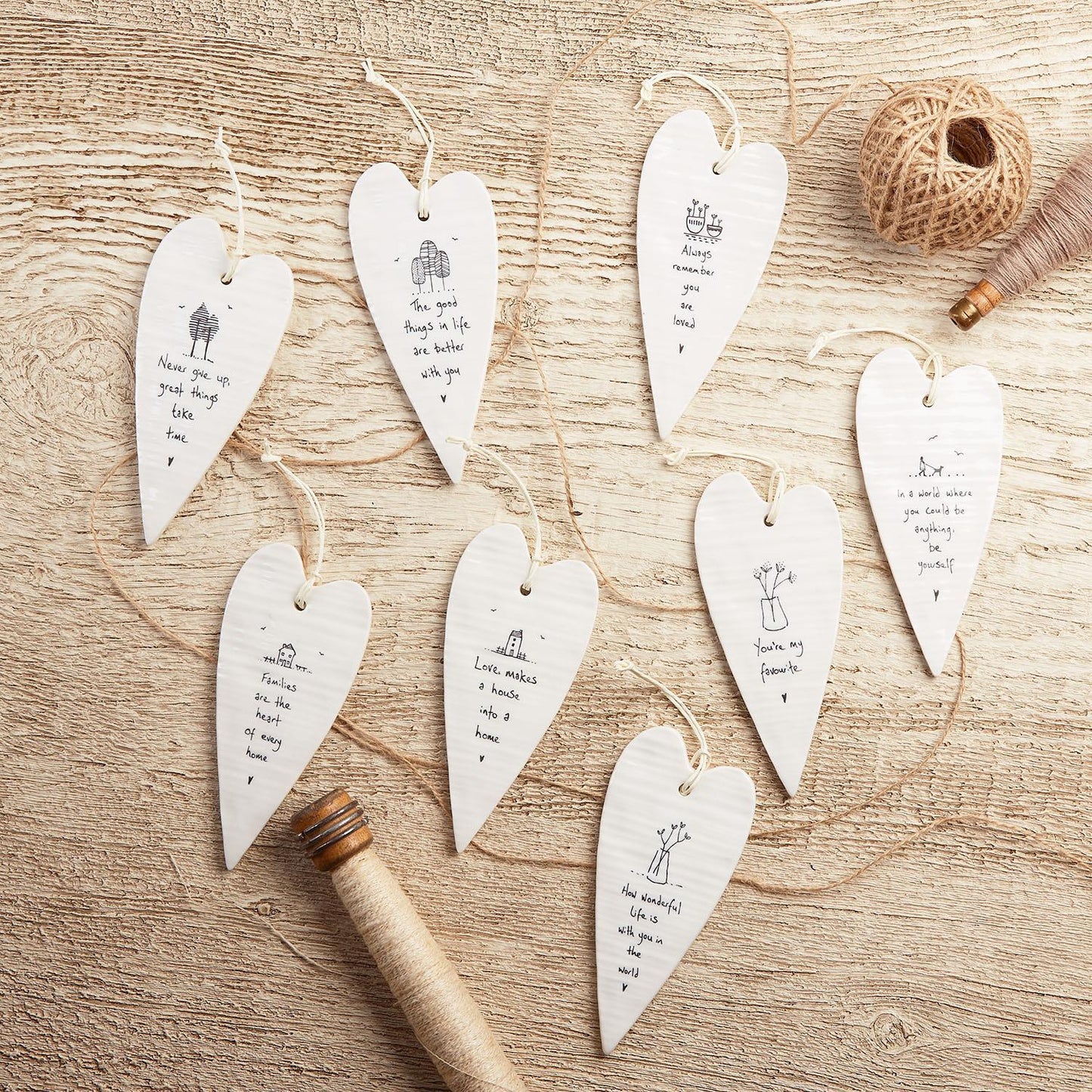 Heart Hanging Tag - 8 Assorted Designs