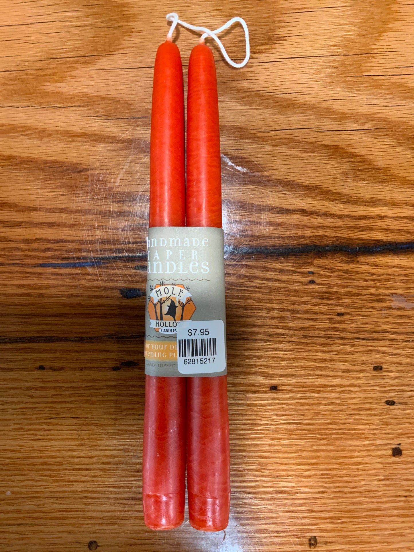 Mole Hollow Taper Candle (pair)