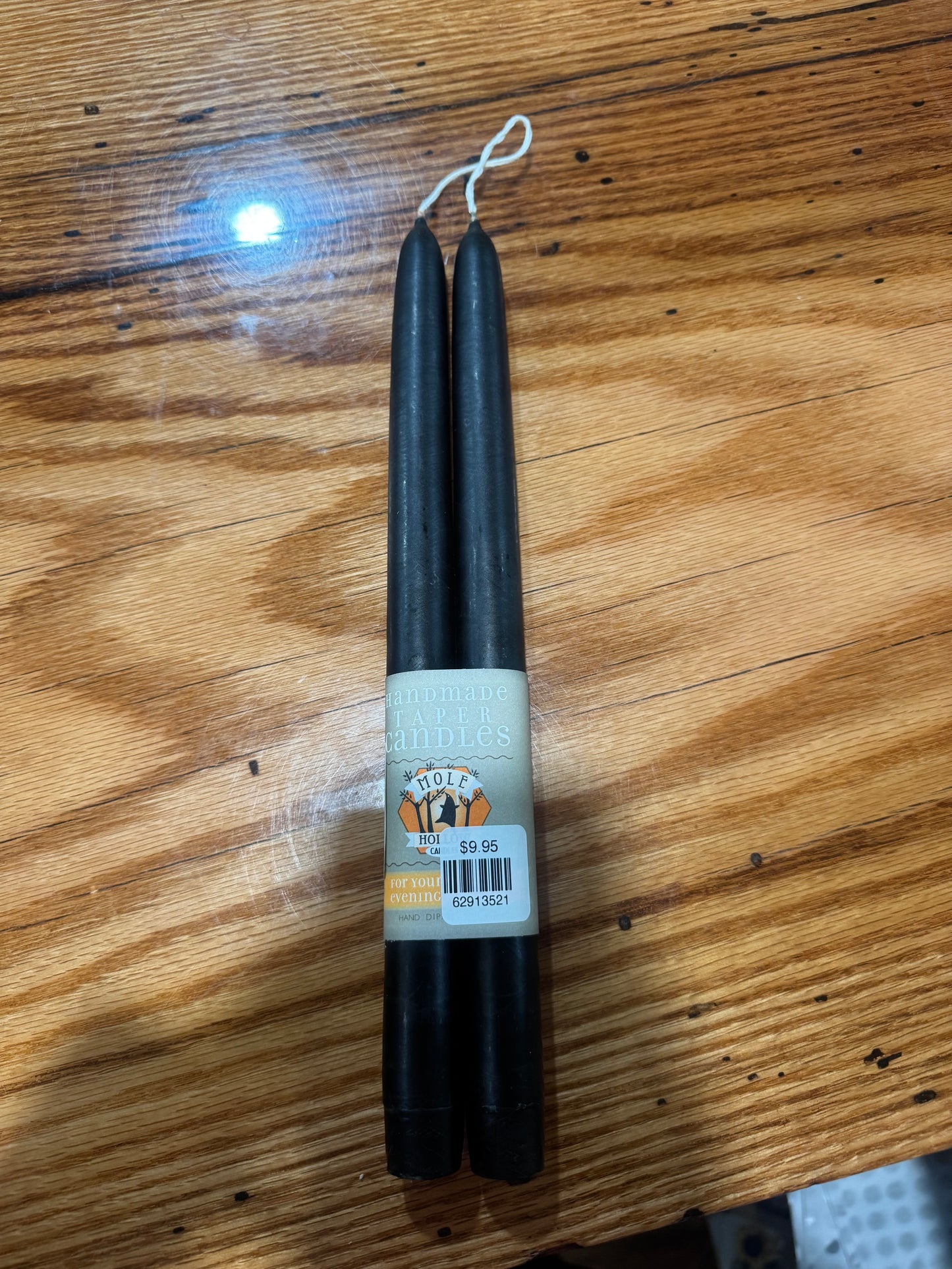 Mole Hollow Taper Candle (pair)