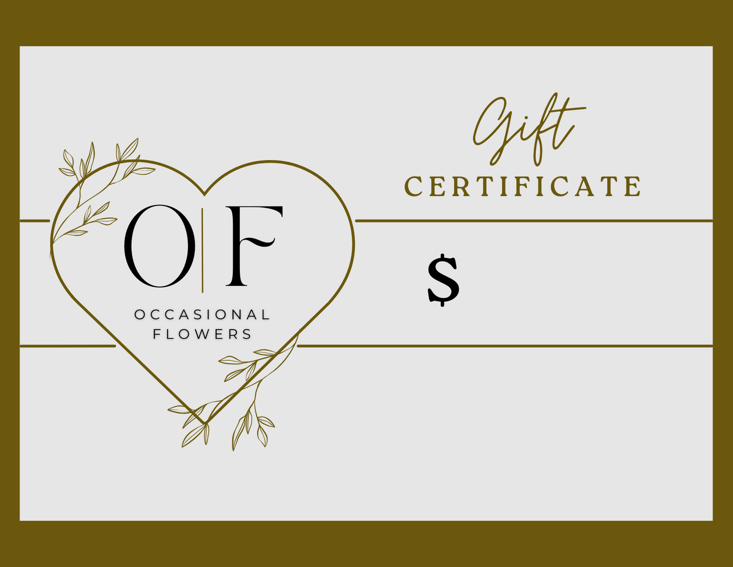 Occasional Flowers Gift Card