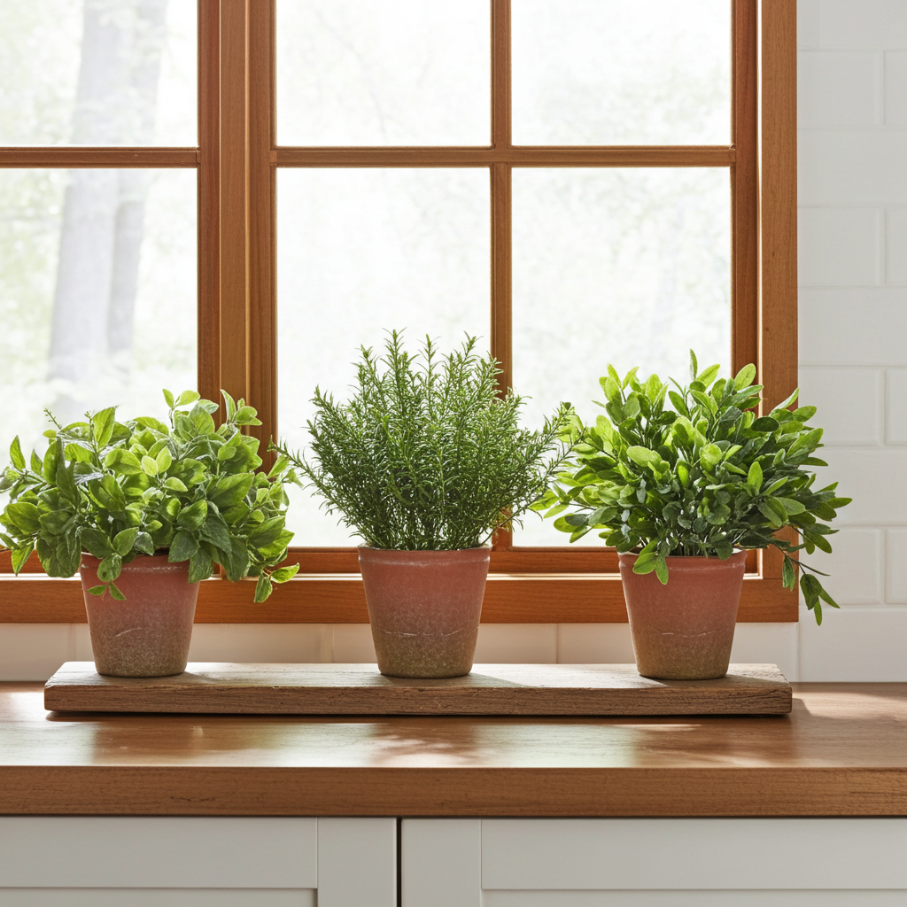 12" Soft Touch Potted Herbs