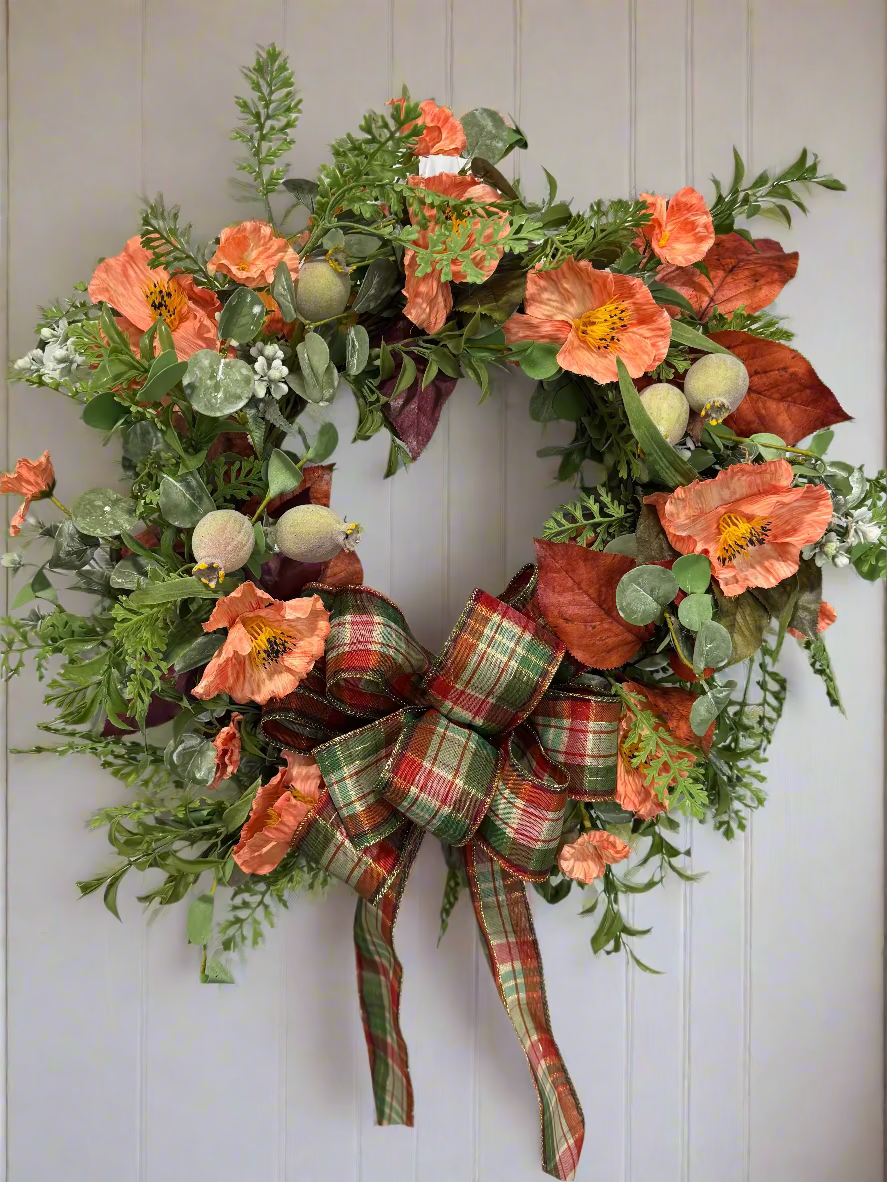 Autumn Poppy Wreath