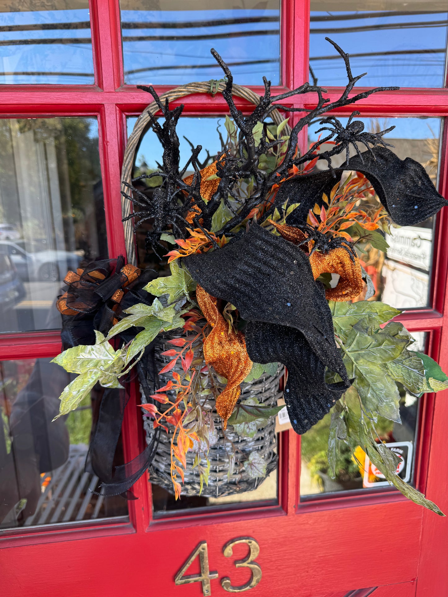 Halloween Willow door basket