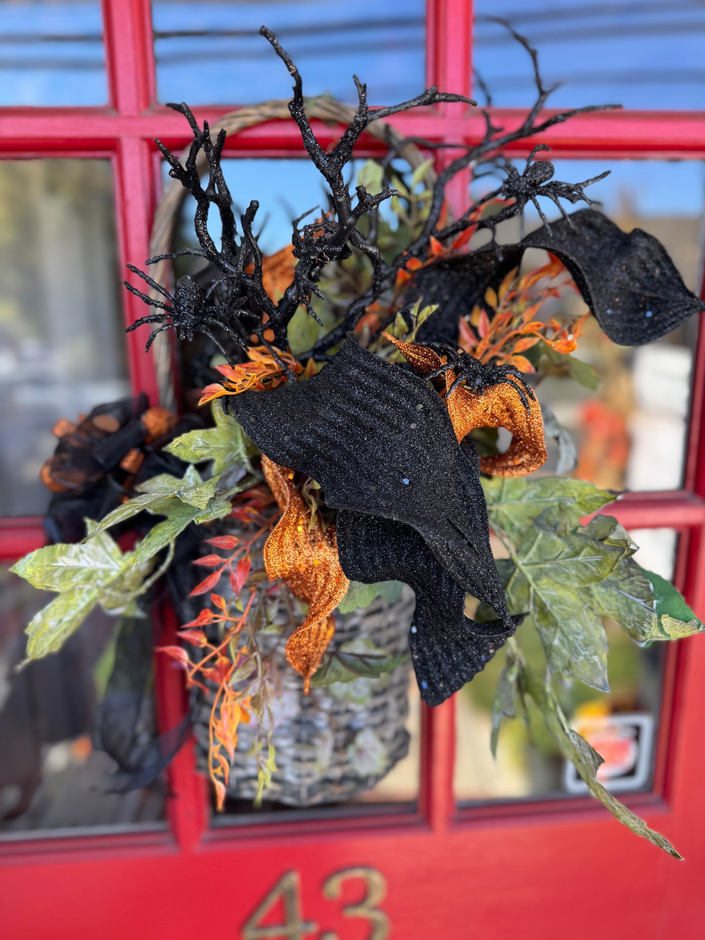 Halloween Willow door basket