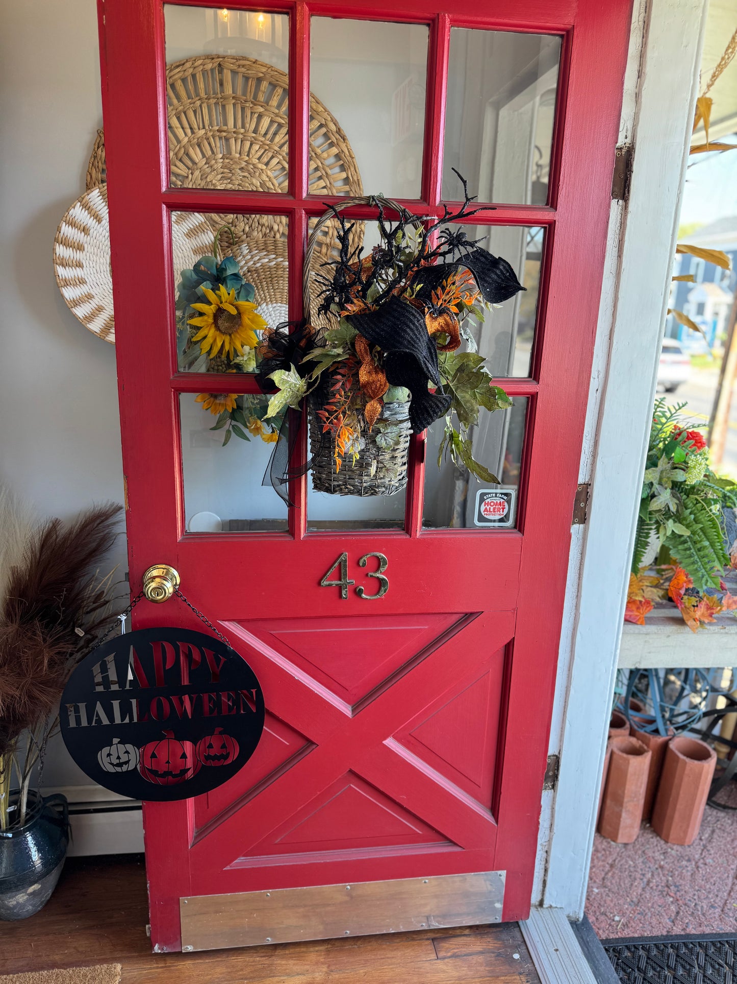 Halloween Willow door basket
