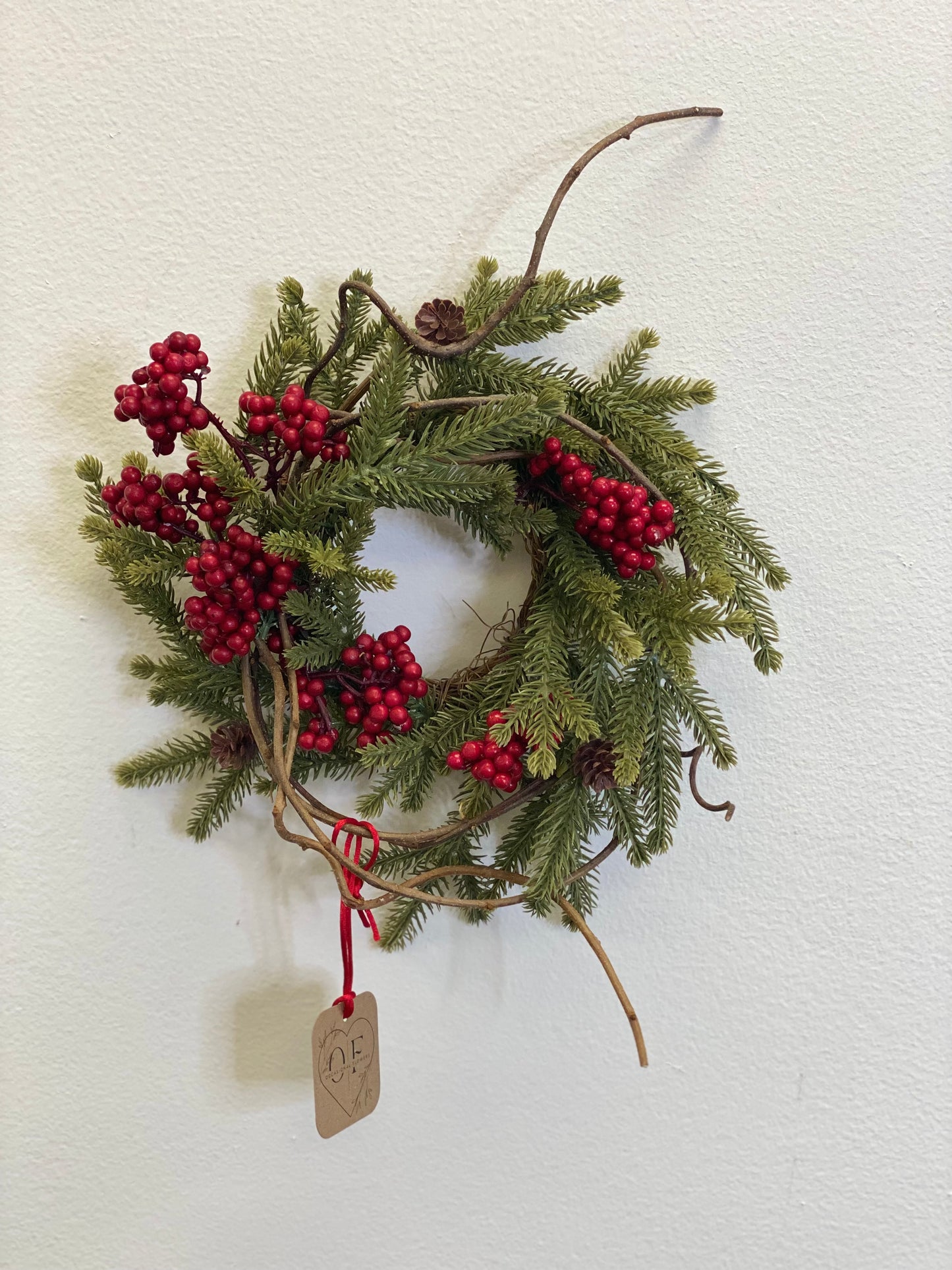 Small berry and greens wreath