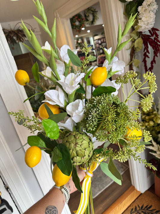 Summer Lemons and Gladiolus Bouquet