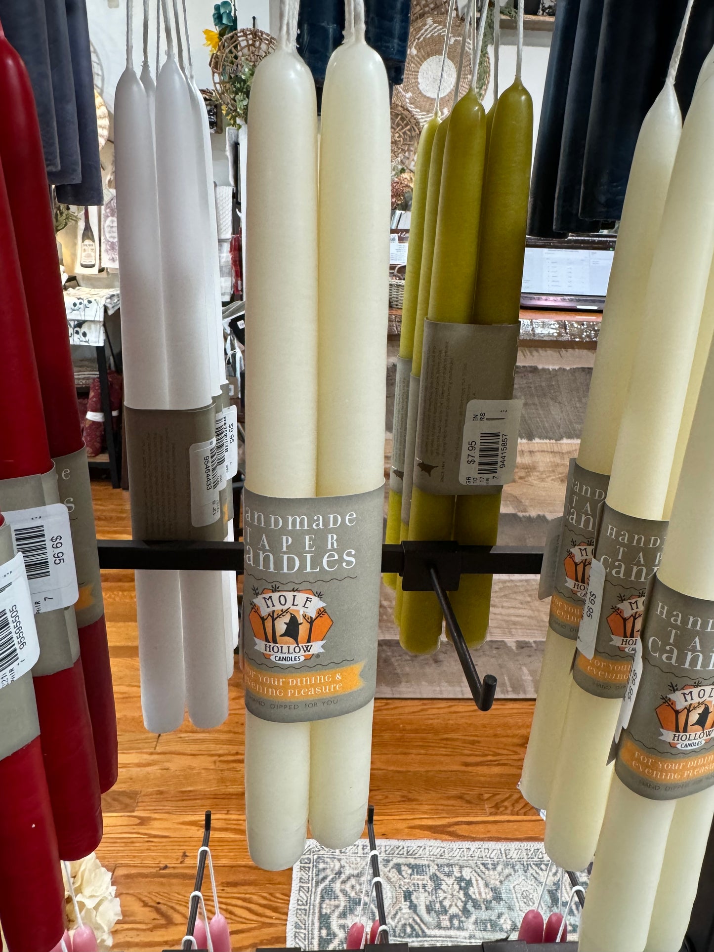 Mole Hollow Taper Candle (pair)