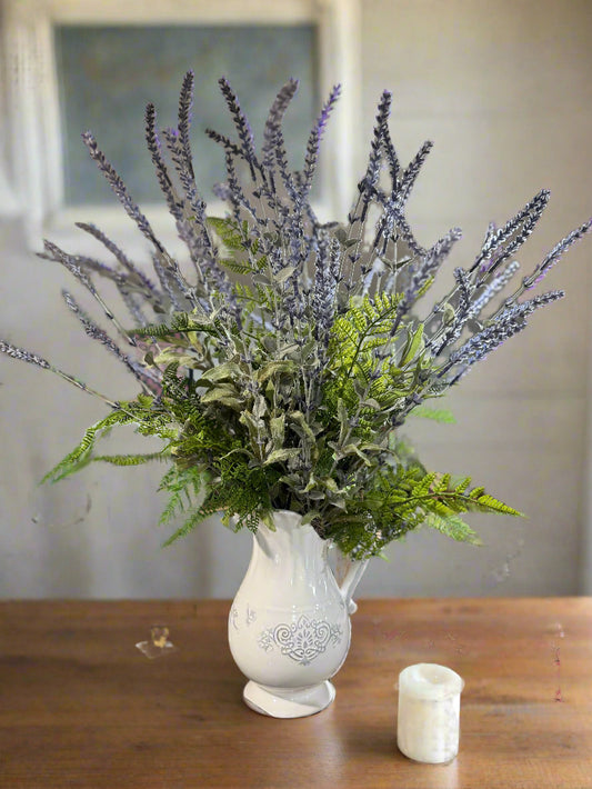 Lavender pitcher