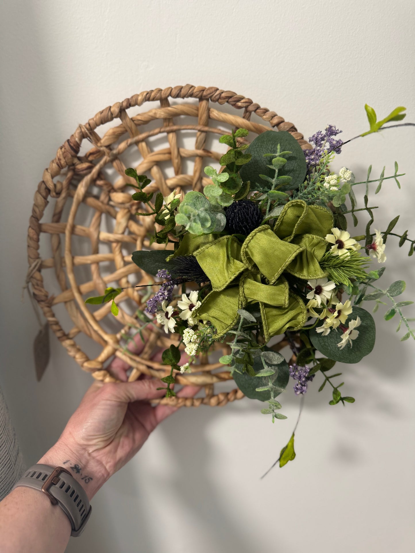 Wildflower and Water Hyacinth Wall Basket