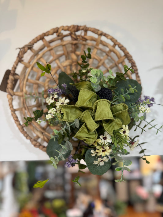 Wildflower and Water Hyacinth Wall Basket