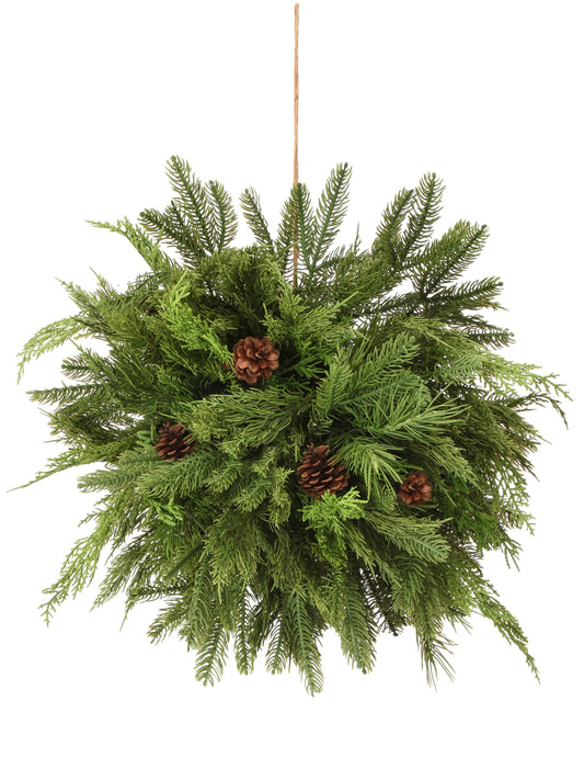 Natural Touch Mixed Evergreen Kissing Ball