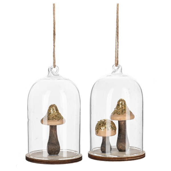 MUSHROOM IN CLOCHE ORNAMENT