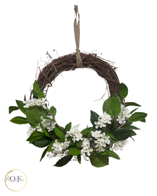 White Hydrangea Wreath
