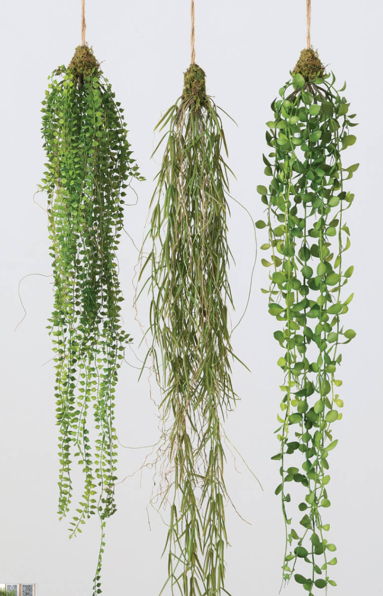 Hanging Teardrops (Greens)